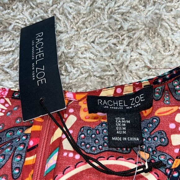 NWT Rachel Zoe Boho Floral V-Neck Romper Medium - Picture 5 of 13